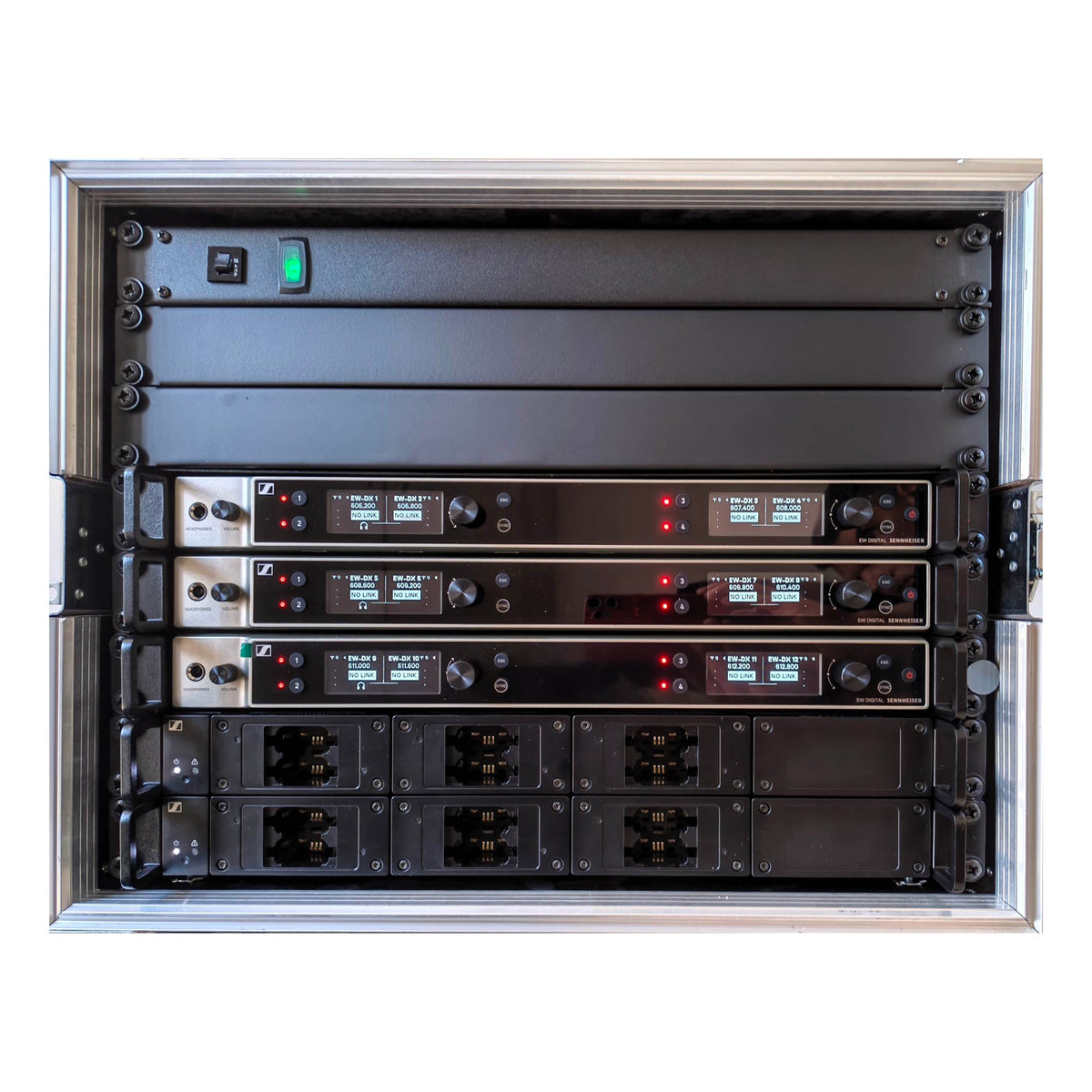 Sennheiser EW-DX DANTE Digital 12-Way Radio Mic System - Ultimate Rack