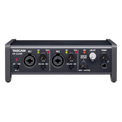 Tascam US-2x2HR High-Resolution USB Audio Interface (2 in - 2 out)
