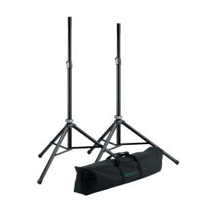 K&M 21449 Speaker Stand Kit - 2 x Stands with Carry Bag